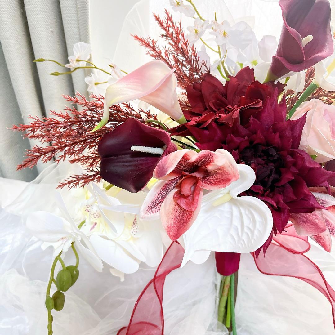 クラッチブーケ アーティフィシャルフラワーブーケ 結婚式 ウエディングブーケ クラッチブーケ アーティフィシャルフラワーブーケ 結婚式 ウエディングブーケ