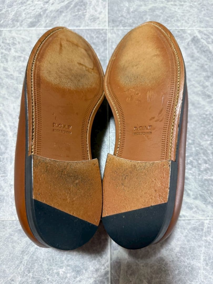 R.C.A.F. ペニー フレンチ コイン レザー ローファー 革靴 サイズ65