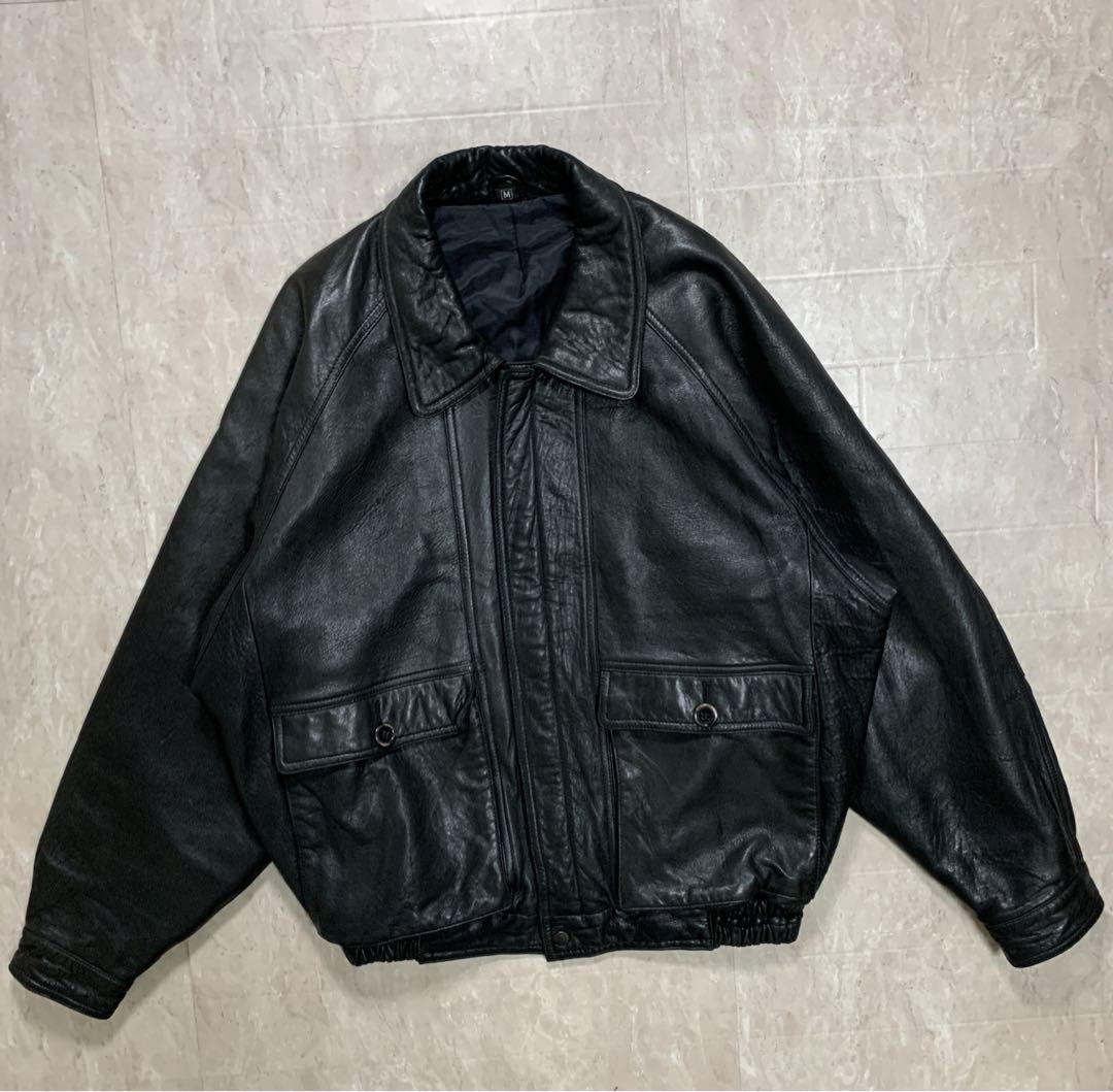 ホットマン セール 80s A-2 レザーフライトジャケット ブラック 黒 深水光太 本革 ジャケット・アウター