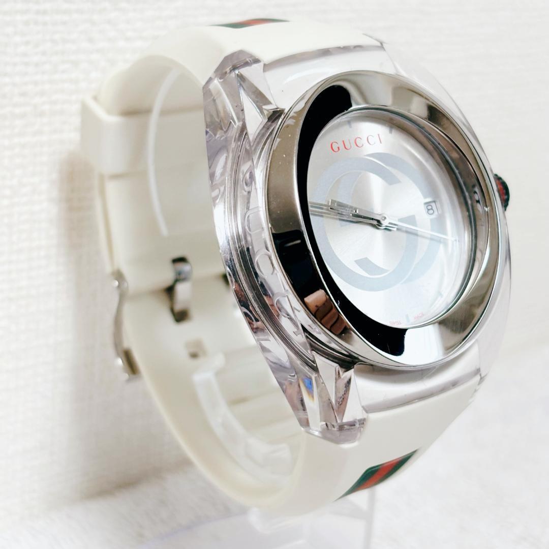 【ジャンク】GUCCI SYNC ホワイト 腕時計 グッチ シンク