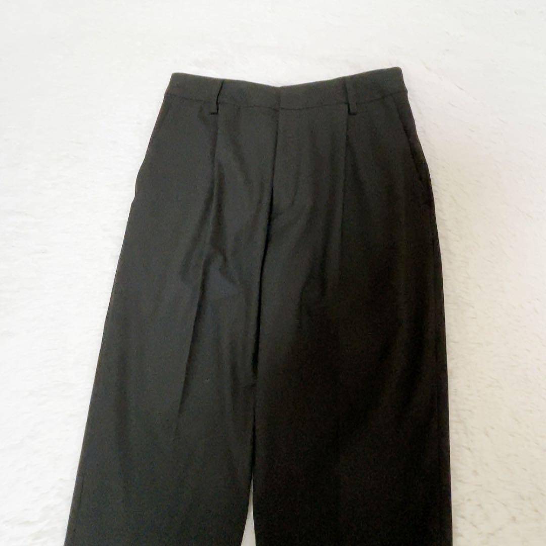 【美品】nano・universe  ノーカラージャケット・パンツ　通年　黒