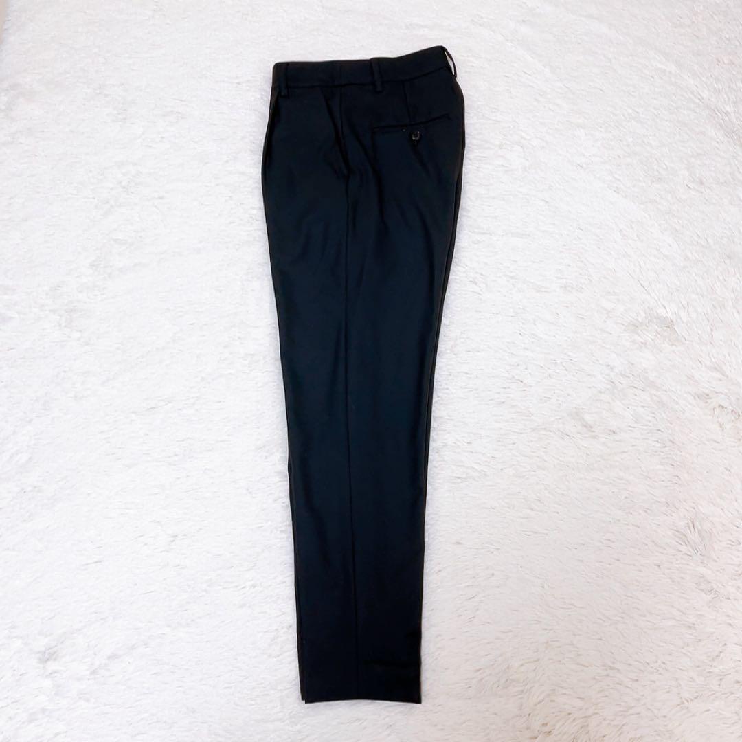 【美品】nano・universe  ノーカラージャケット・パンツ　通年　黒