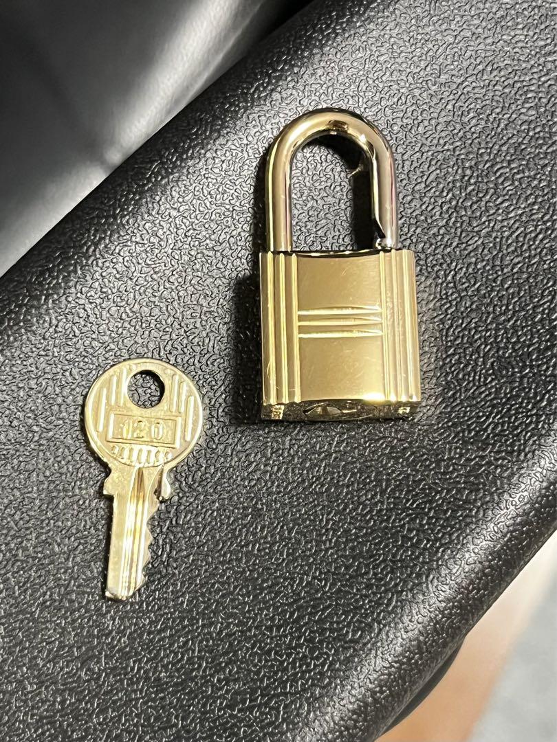 【美品】HERMES エルメス カデナ 120 パドロック 南京錠 ゴールド