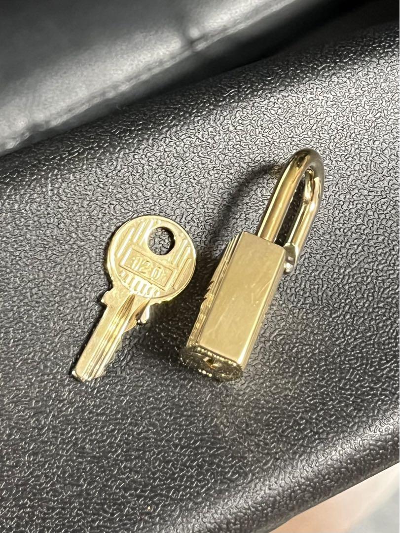 【美品】HERMES エルメス カデナ 120 パドロック 南京錠 ゴールド