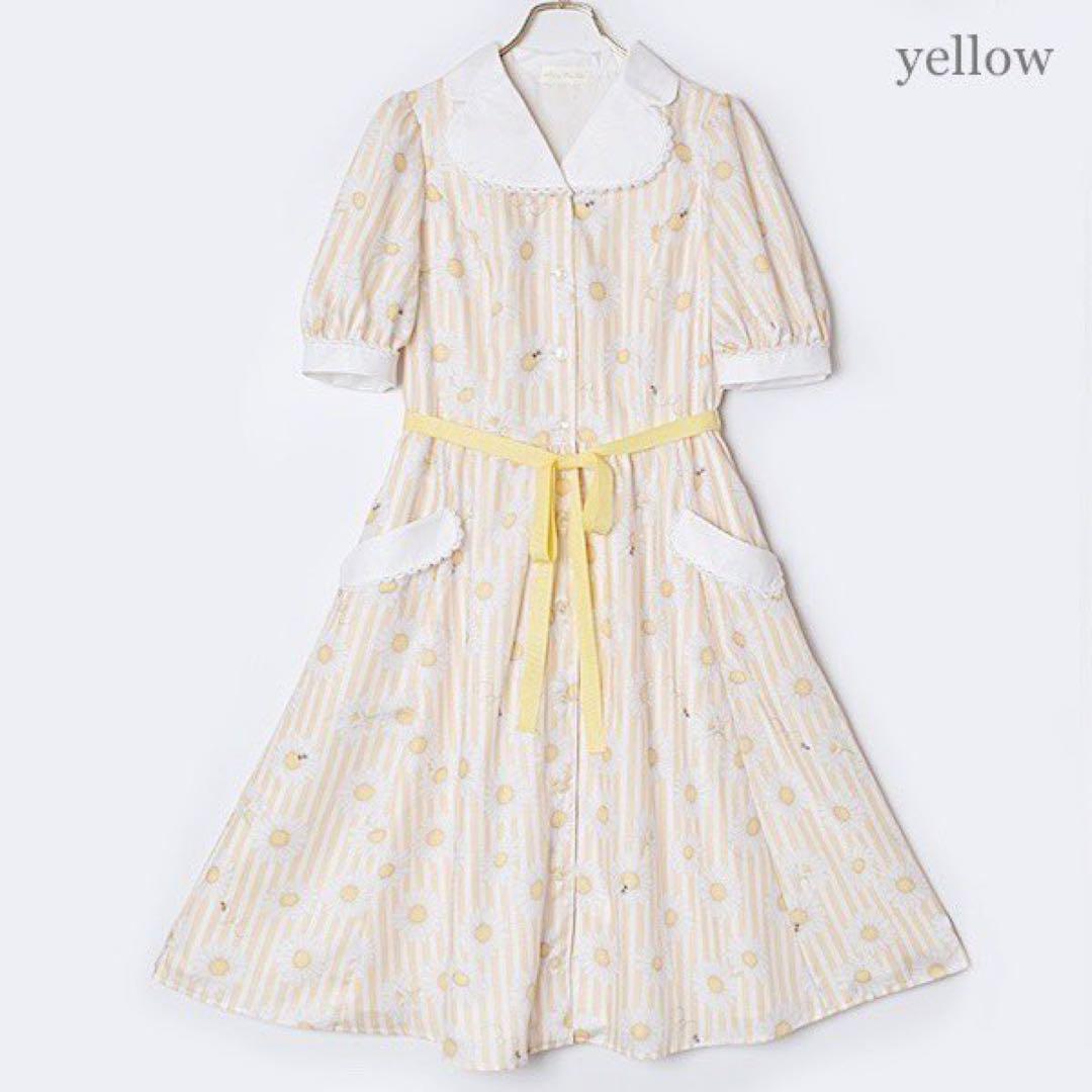 Melody Basket　Marguerite honey beeワンピース