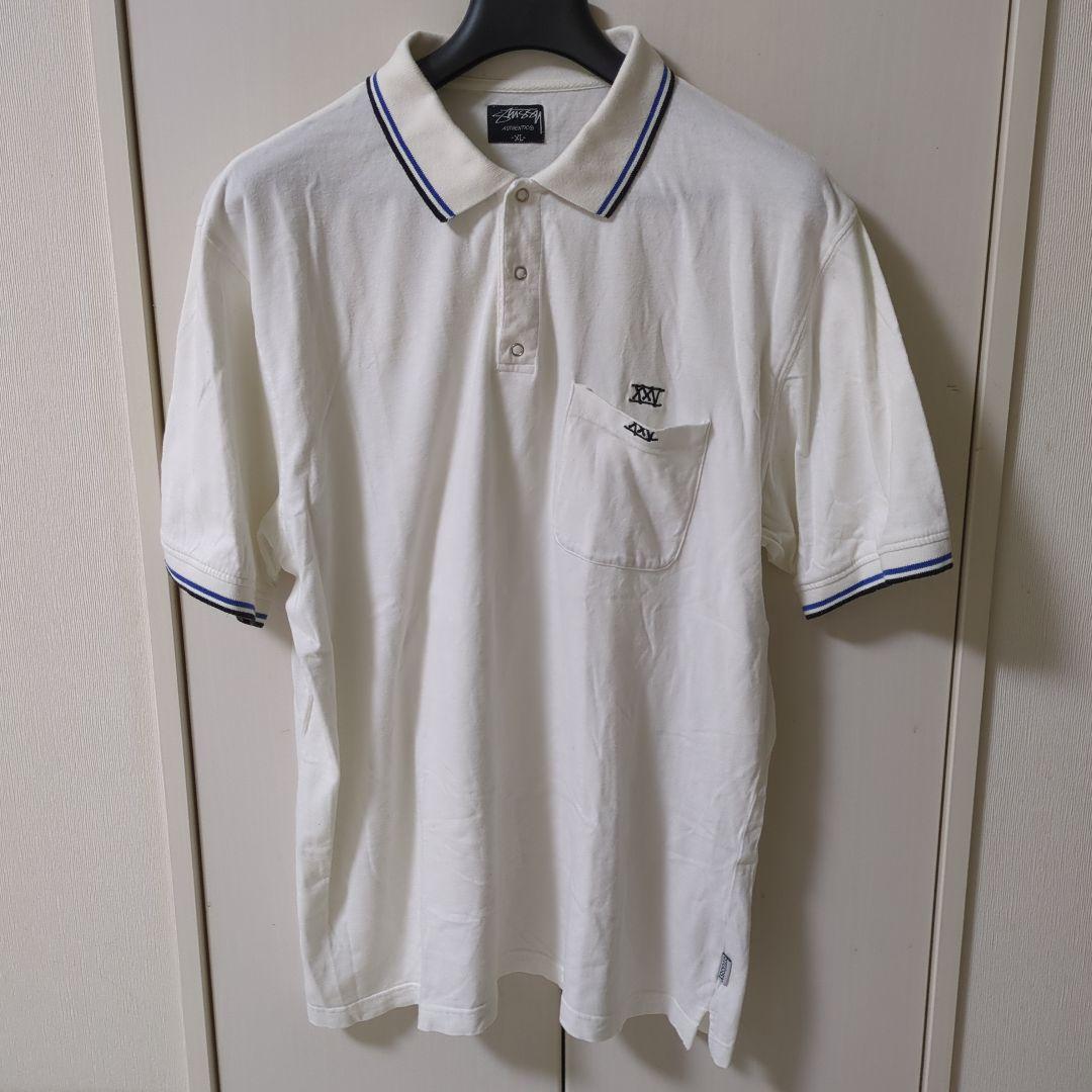 stüssy ホワイト ポロシャツ 中古・古着通販】stussy (ステューシー) ポロシャツstussy