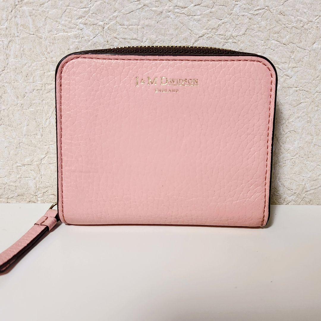 J＆M DAVIDSON ピンク 2つ折り財布 ラウンドファスナー レザー Amazon | [ジェイアンドエムデヴィッドソン] 財布 レディース