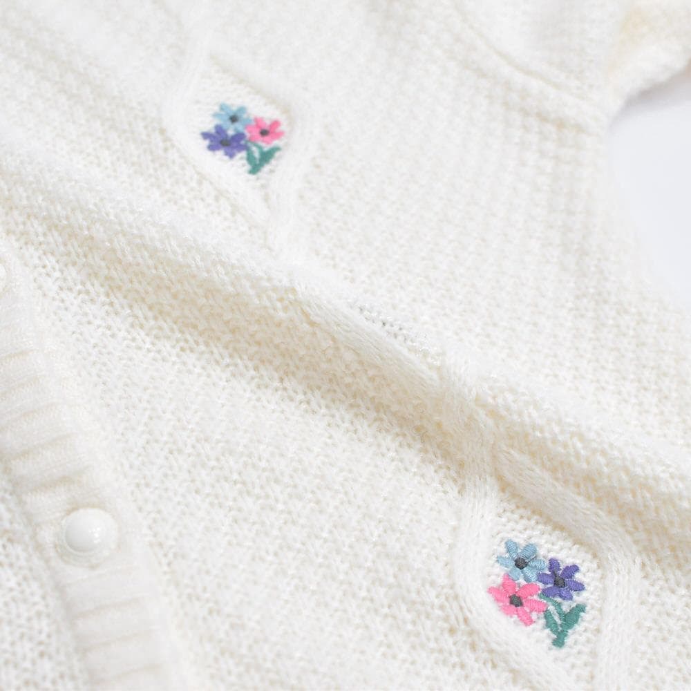 ANNA SUI Mini フラワー刺繍 デザイン アクリルニット カーディガン ANNA SUI Mini フラワー刺繍 デザイン アクリルニット カーディガン