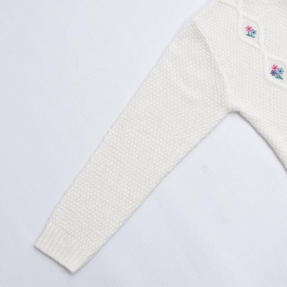 ANNA SUI Mini フラワー刺繍 デザイン アクリルニット カーディガン ANNA SUI Mini フラワー刺繍 デザイン アクリルニット カーディガン