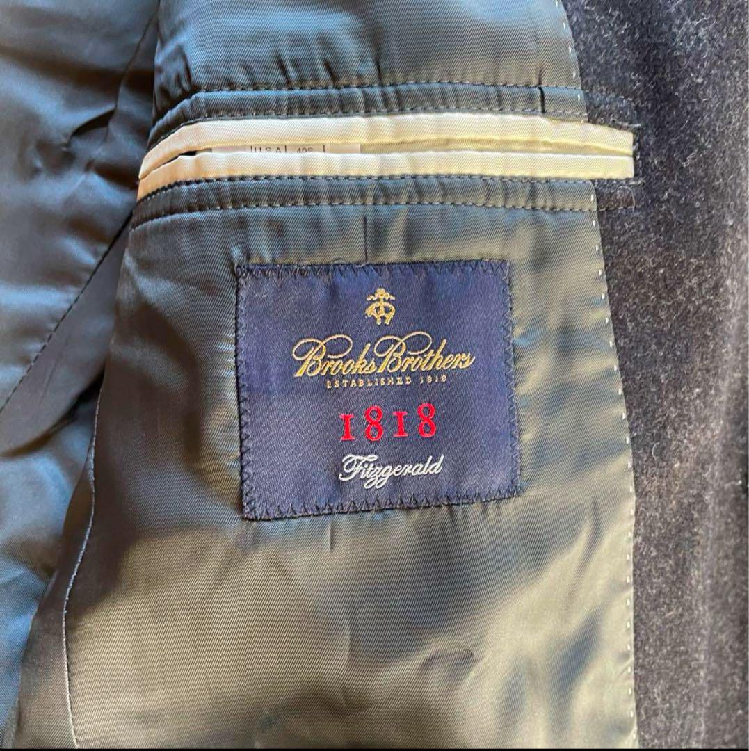 【上質】ブルックスブラザーズ カシミヤ混 ムーン社 テーラード グレー系 40S 【上質】ブルックスブラザーズ カシミヤ混 ムーン社 テーラード グレー系 40S