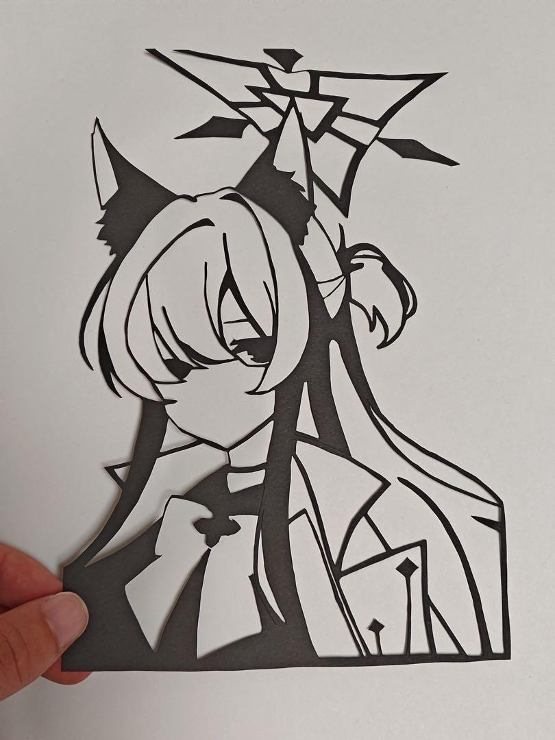 切り絵 キャラクターアート 黒