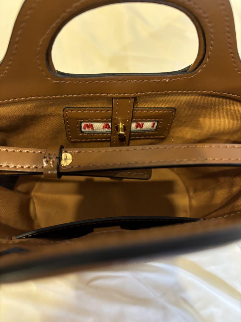 （白）MARNI TROPICALIA BAG MICRO ブラウン