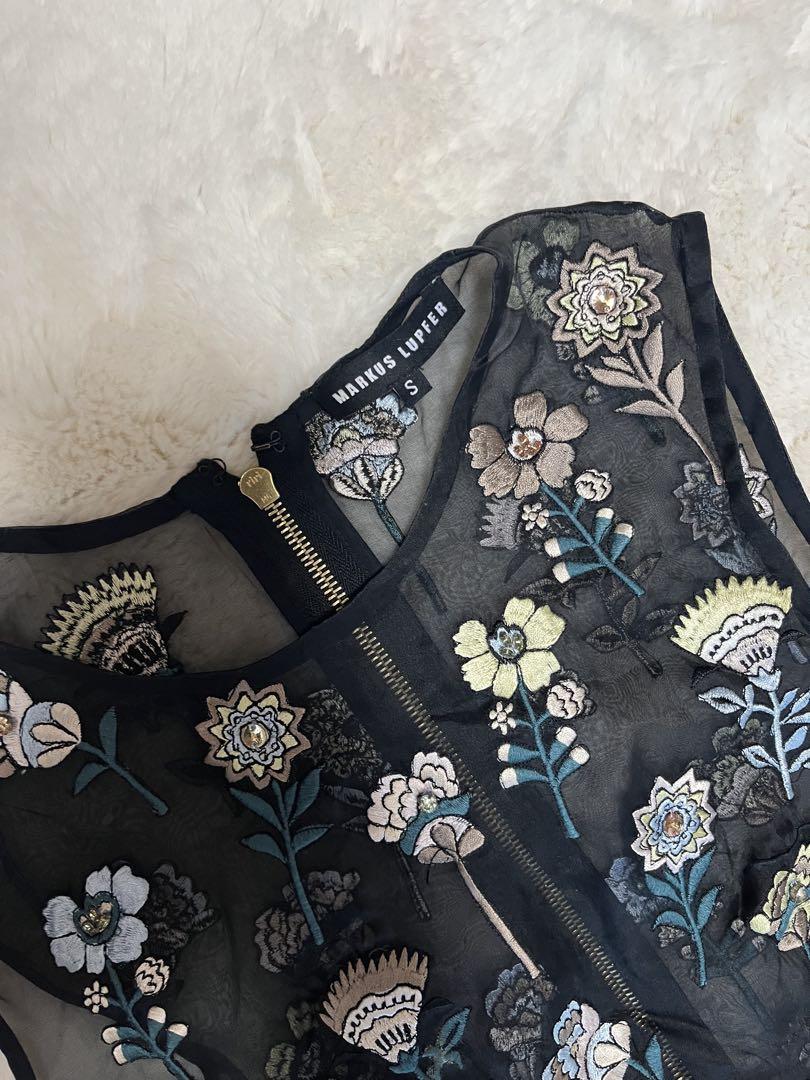 ⭐︎美品⭐︎MARKUS LUPFER シースルー花柄刺繍ワンピース