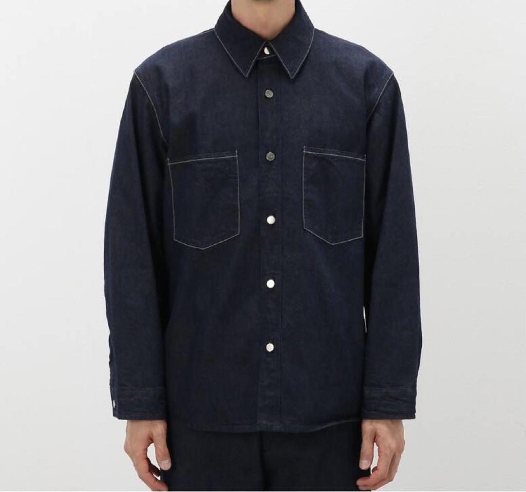 AURALEE HARD TWIST LIGHT DENIM シャツブルゾン
