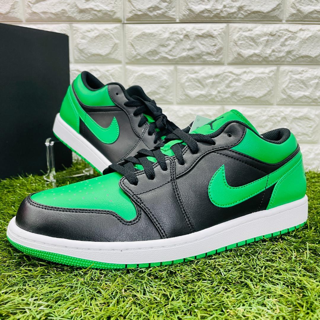ナイキ エアジョーダン1 ロー 緑白黒 NIKE 553558-065 30.5 画像3