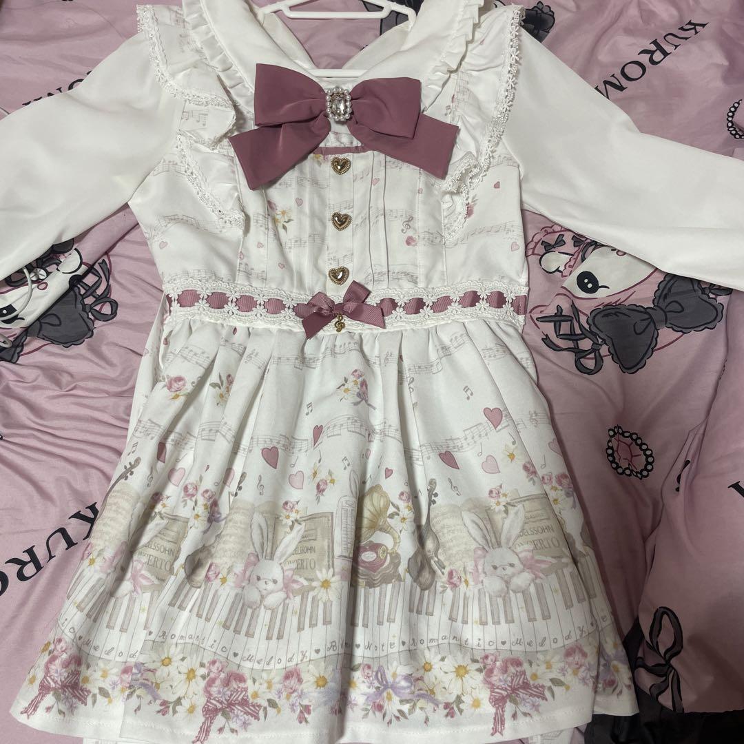 LIZ LISA ピアノプリント 長袖ワンピース