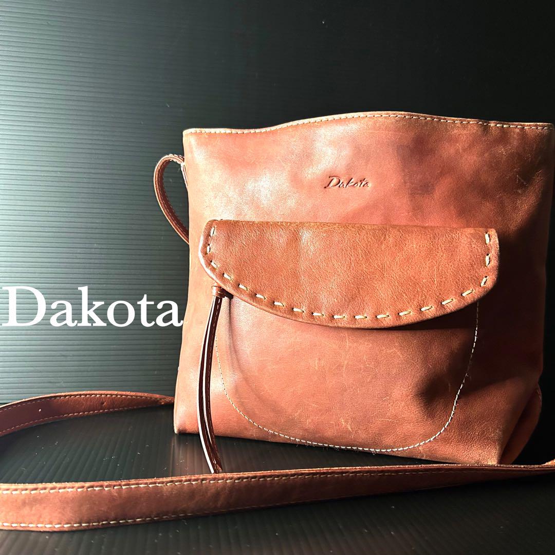 Dakota ダコタ ショルダーバッグ シャーロット レザー 赤茶色