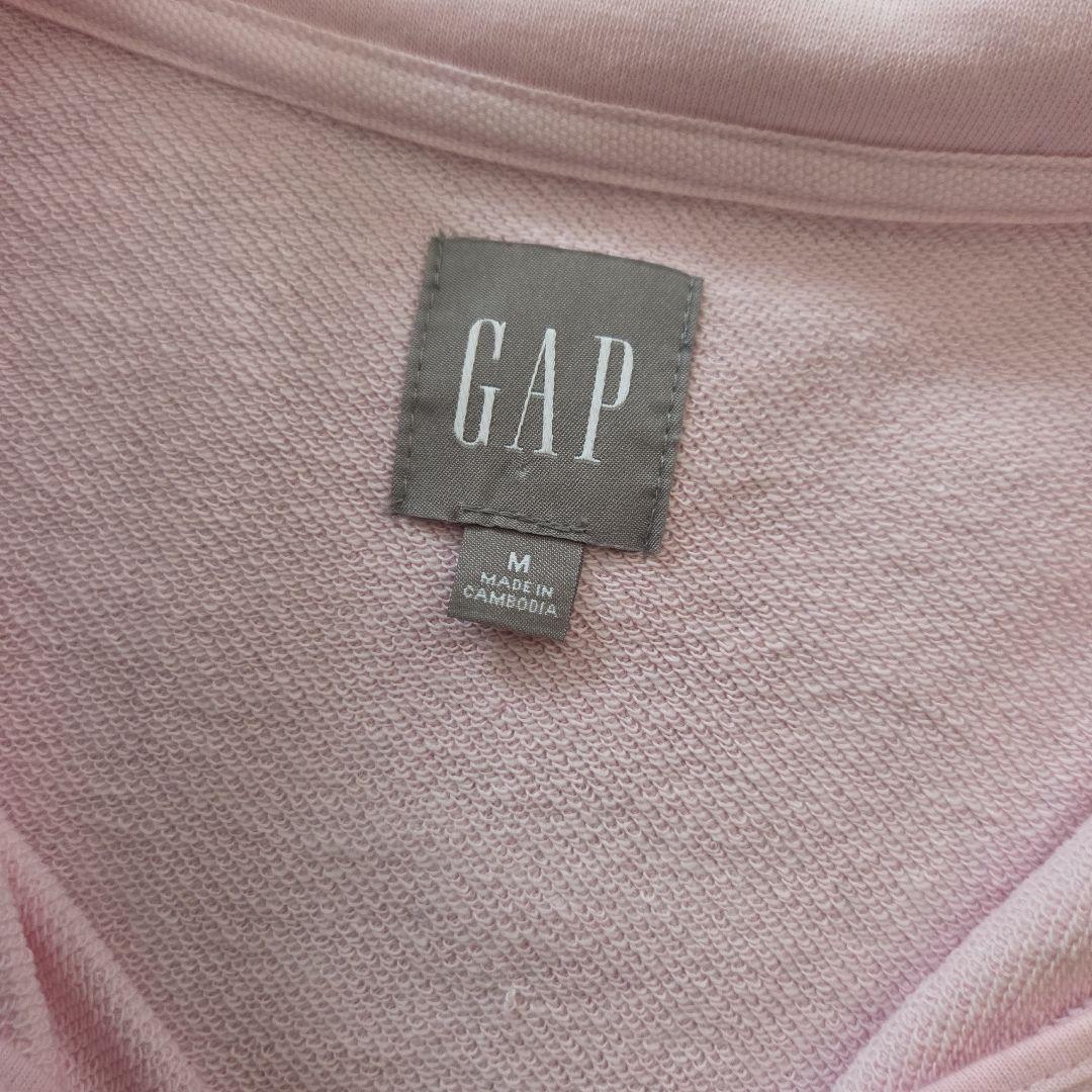 大人気　GAP　アーチロゴハーフジップスウェットトレーナー　ピンク　ユニセックス