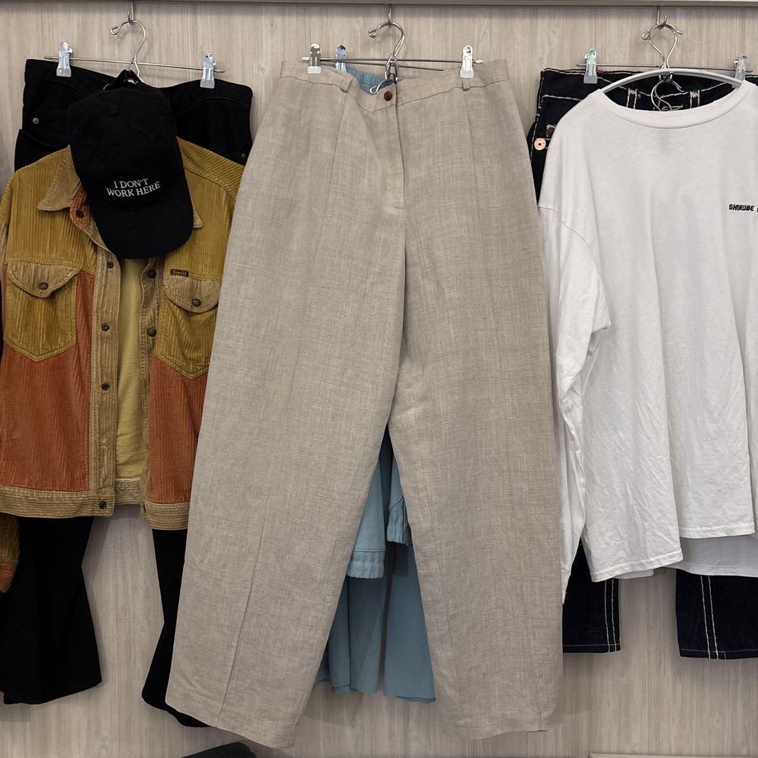 Harvé Benard ストレートレッグパンツ アイボリー