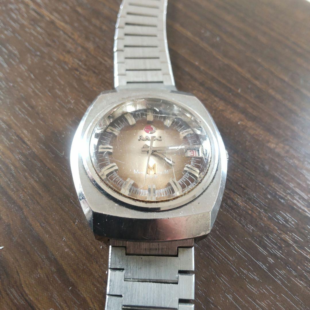 【稼動】RADO ラドー M マンハイム　メンズ腕時計　シルバー 稼動】RADO ラドー M マンハイムメンズ腕時計シルバー