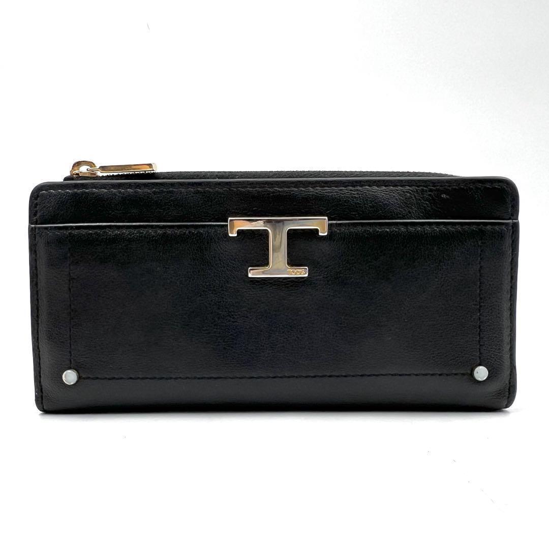TOD’S ♪ 二つ折り長財布 ♪ タイムレス ♪ TOD'S TODS トッズ 二つ折り長財布 T TIMELESS Tタイムレス
