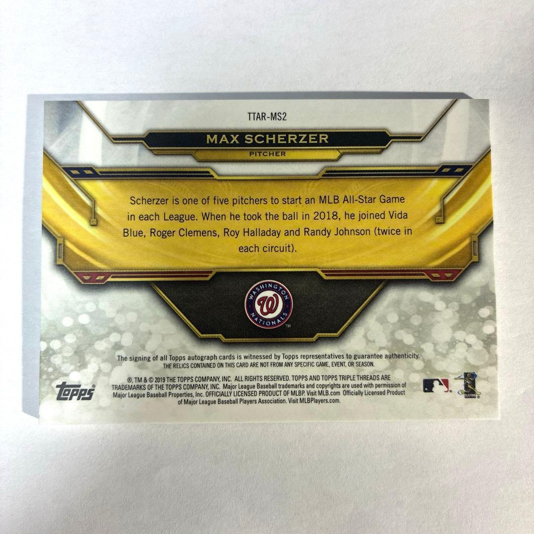 topps Max Scherzer auto /9 マックスシャーザー