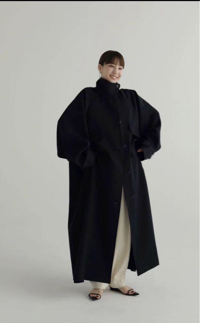 louren stand collar over coat