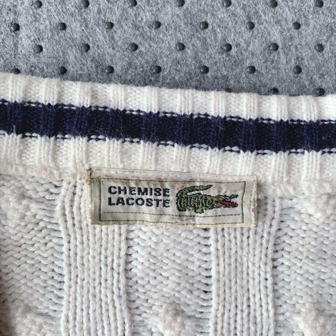 希少 70s CHEMISE LACOSTE ラコステ チルデン ニット