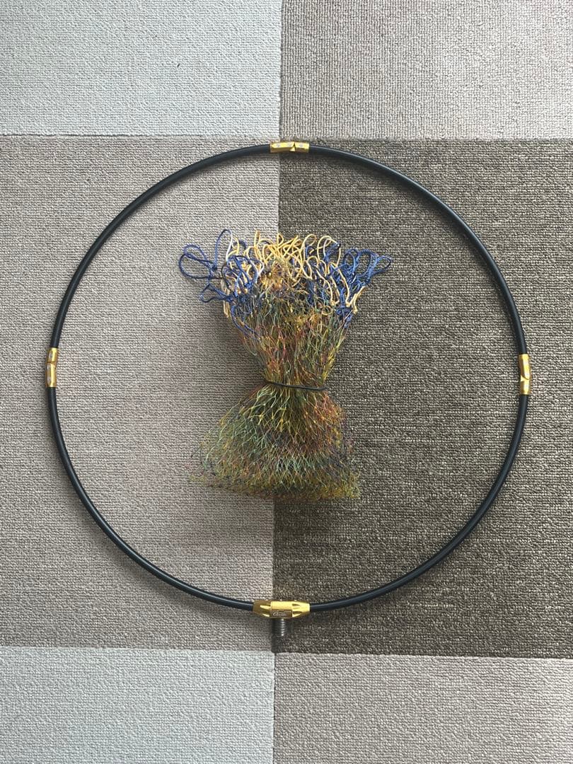 がまかつ 四つ折りタモフレーム 45センチ タモ網付属目立った傷や汚れなし