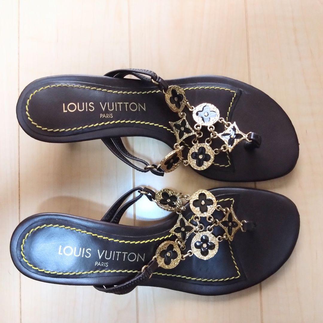 LOUIS VUITTON ブラウン サンダル 34サイズ