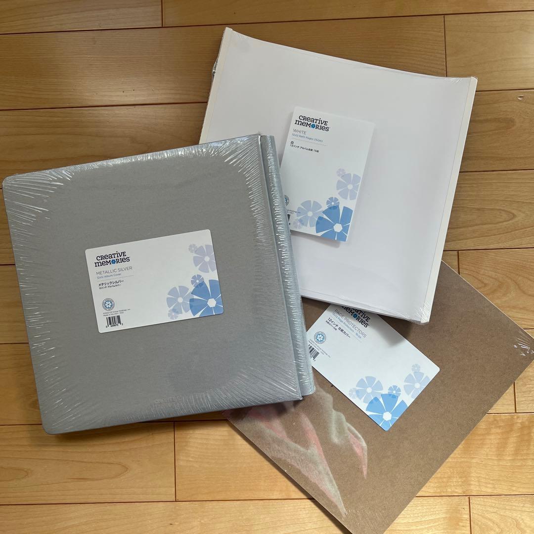 Creative Memories アルバムカバー白台紙 台紙カバー3点新品、♥