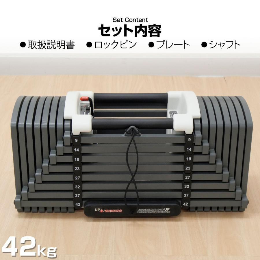 パワーブロック ダンベル 可変式 42kg 単品 多機能 24段階調節 筋トレ