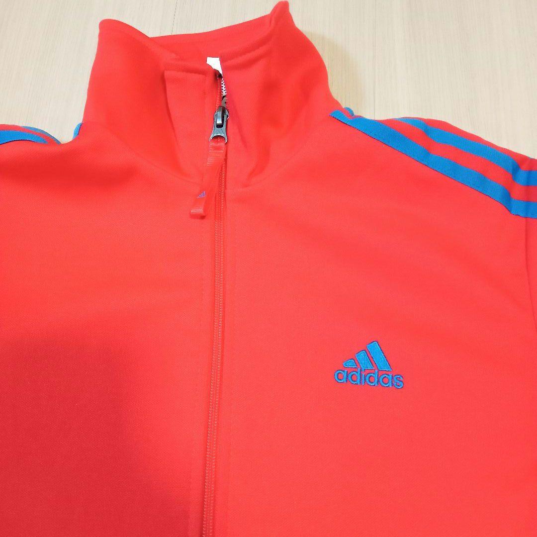 アディダス　adidas トラックジャケット　赤　レッド　青　ジャージ