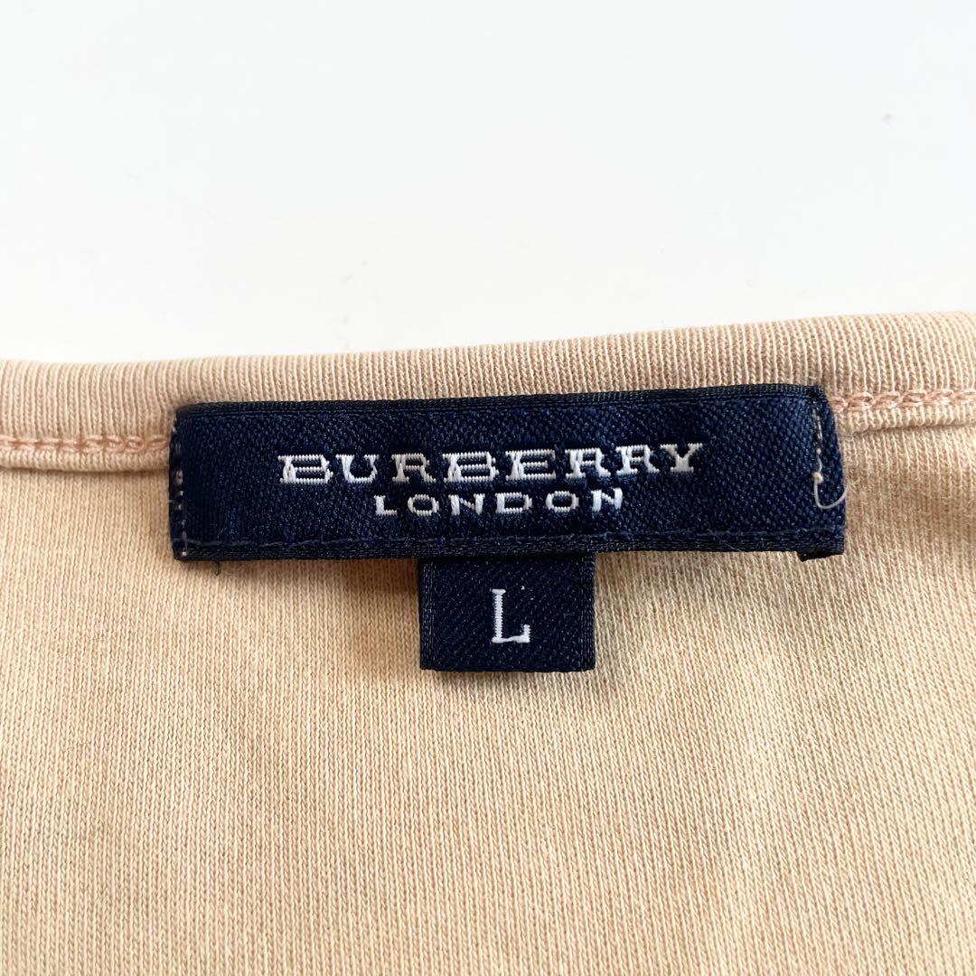 美品 BURBERRY LONDON ノバチェック センターロゴ Tシャツ L