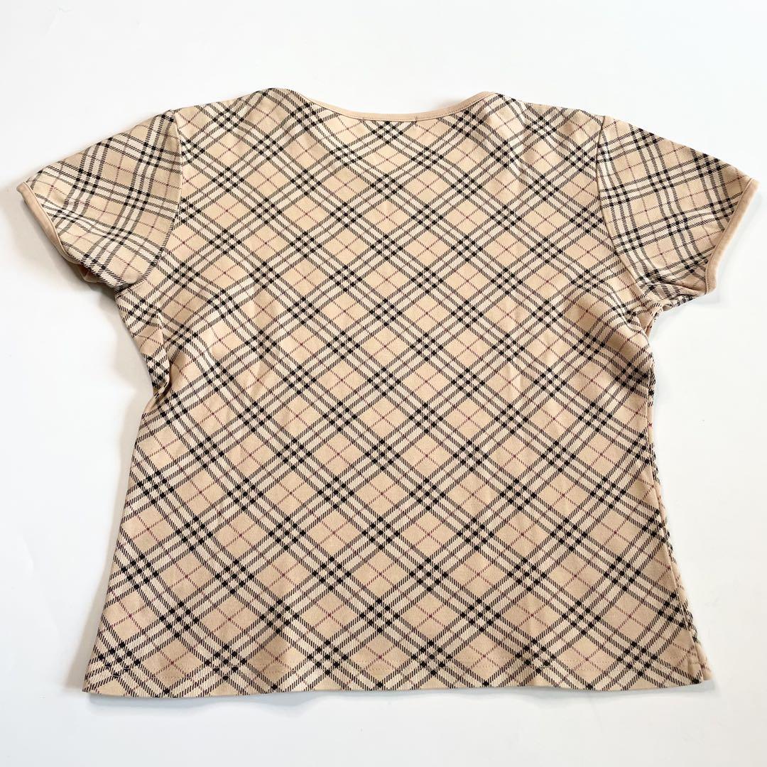 美品 BURBERRY LONDON ノバチェック センターロゴ Tシャツ L