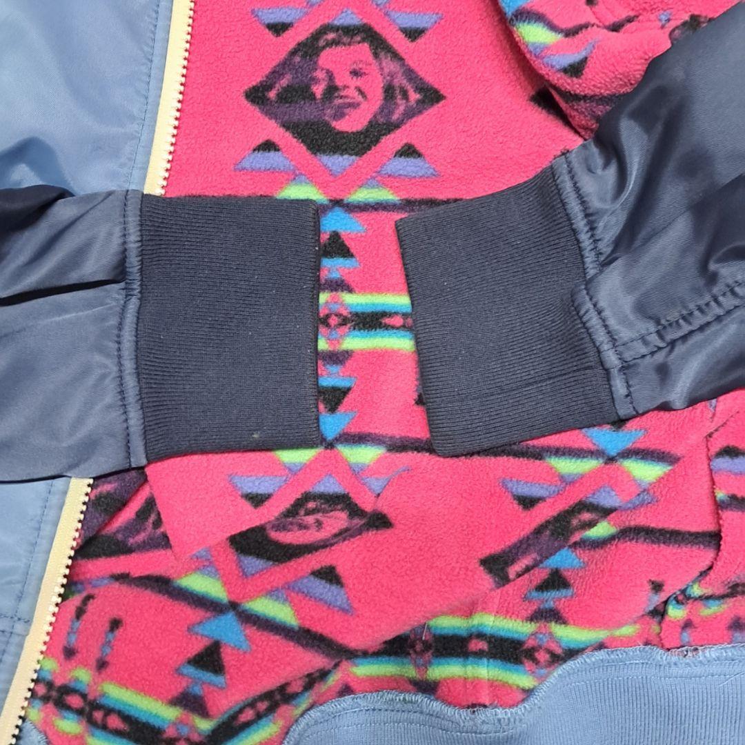 定価4万　ヒステリックグラマー　ナイロン　マイクロフリース　フーデットブルゾン