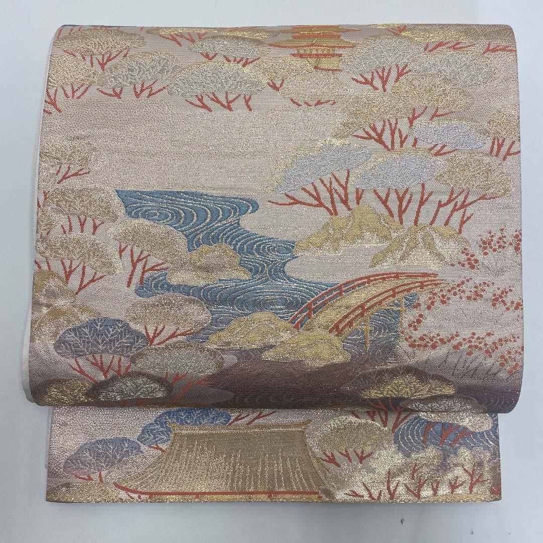 袋帯 礼装用 金 山水柄 帯 結婚式 中古 O-71 直送商品 3920円 www