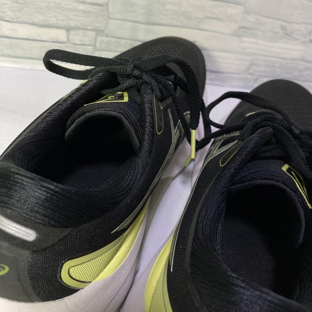 極美品 asics ランニングシューズ ゲルカヤノ30 黒 黄色 25.5