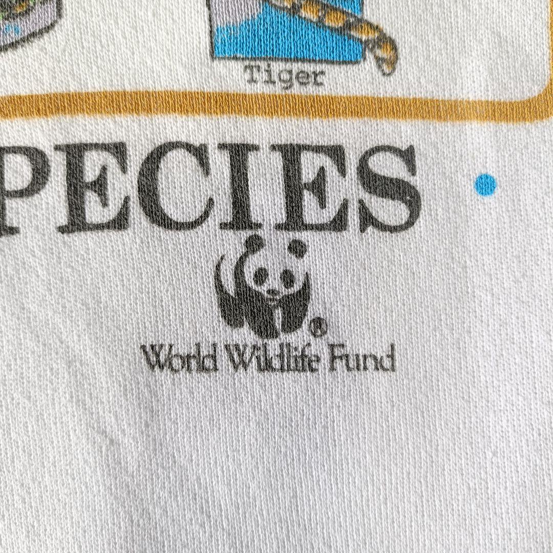 古着 USA製 WWF アニマルプリント ラグランスウェット