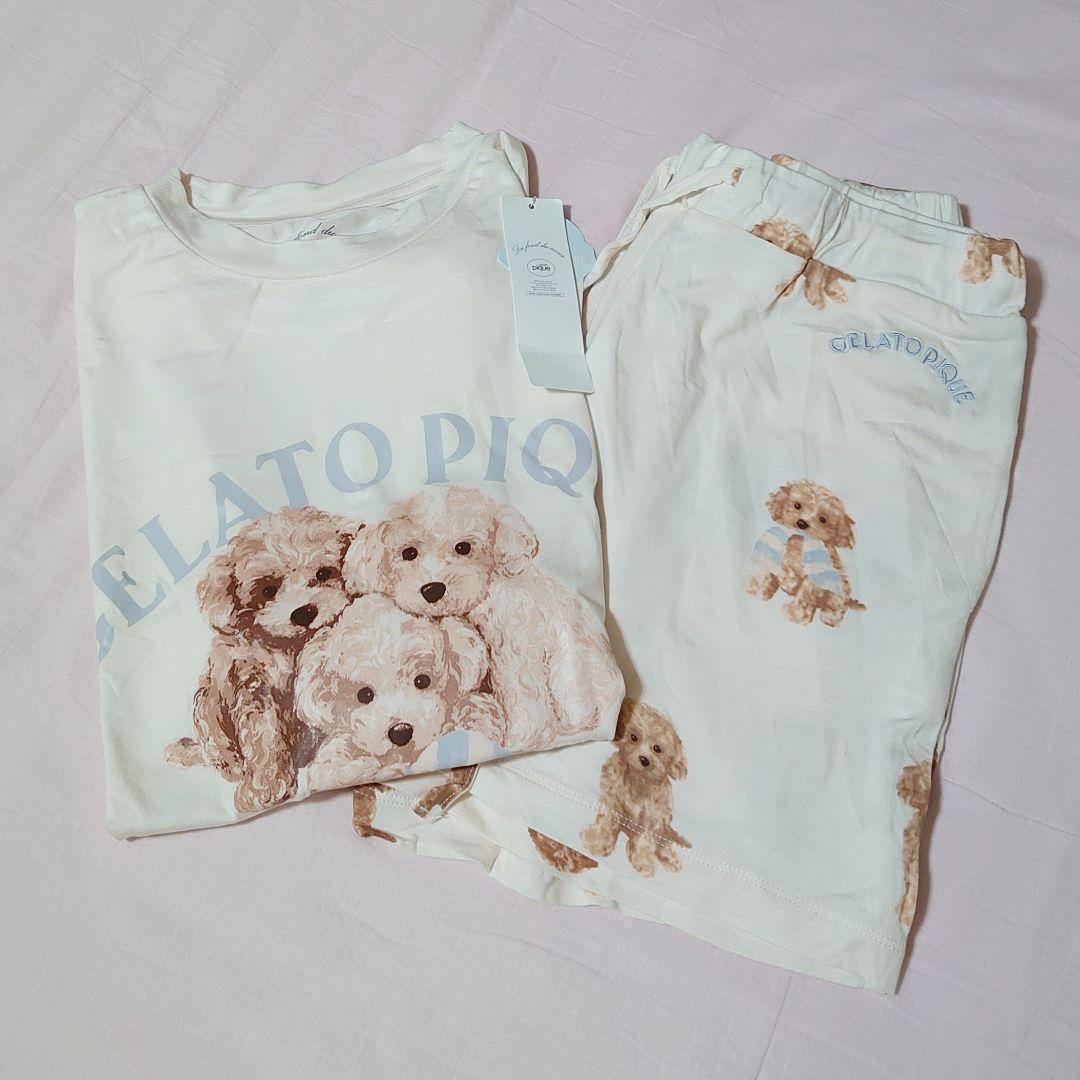 トイプードルワンポイントTシャツ&ショートパンツセット