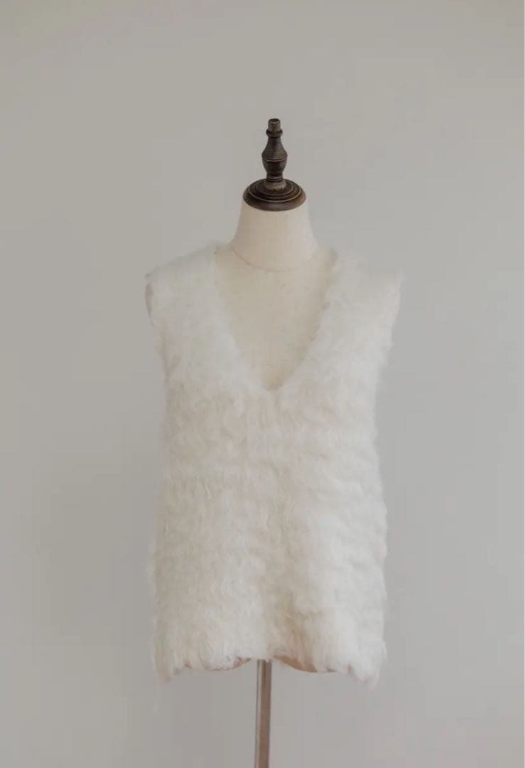 Pois ポワ knit vest ニットベスト アイボリーFREE SIZE MERCADOAVALIA_COM_BR