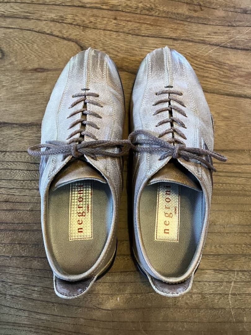 ネグローニイデアスモーキングカーフドライビングシューズ6.5NEGRONI元箱