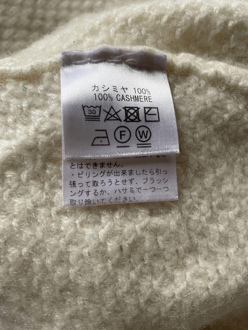UTO カシミア100% Made in Japan/ オフホワイト
