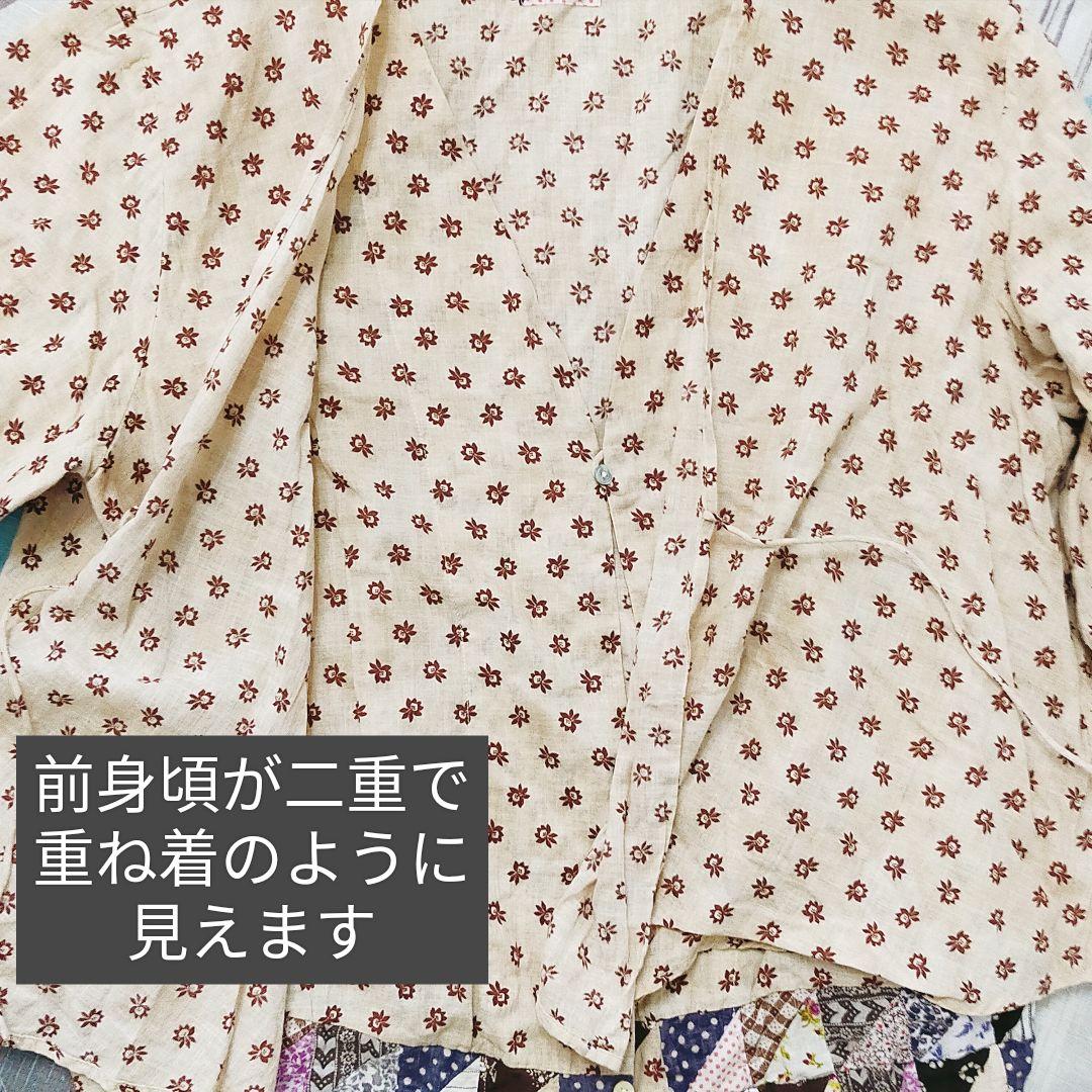 【45R】かわいい トップス 七分丈 M レディース フリル袖 カジュアル 画像10