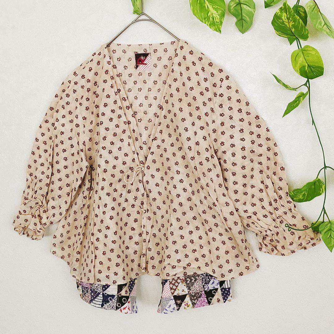 【45R】かわいい トップス 七分丈 M レディース フリル袖 カジュアル 画像14