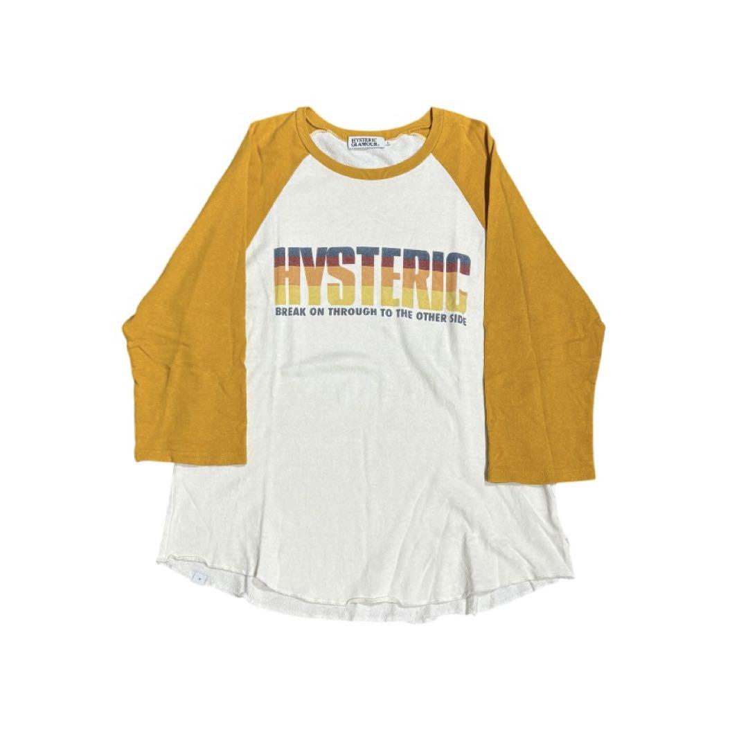 hysteric glamour ラグラン ロゴ 7部丈 ロンT ヒステリック