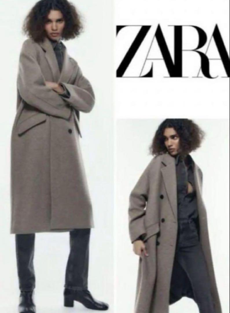 最終値下げ】美品ZARA ザラ マンテコ ロングオーバーサイズ