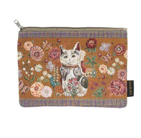 新品　ナタリーレテ　フラットポーチ　招き猫　ねこ　ネコ　猫
