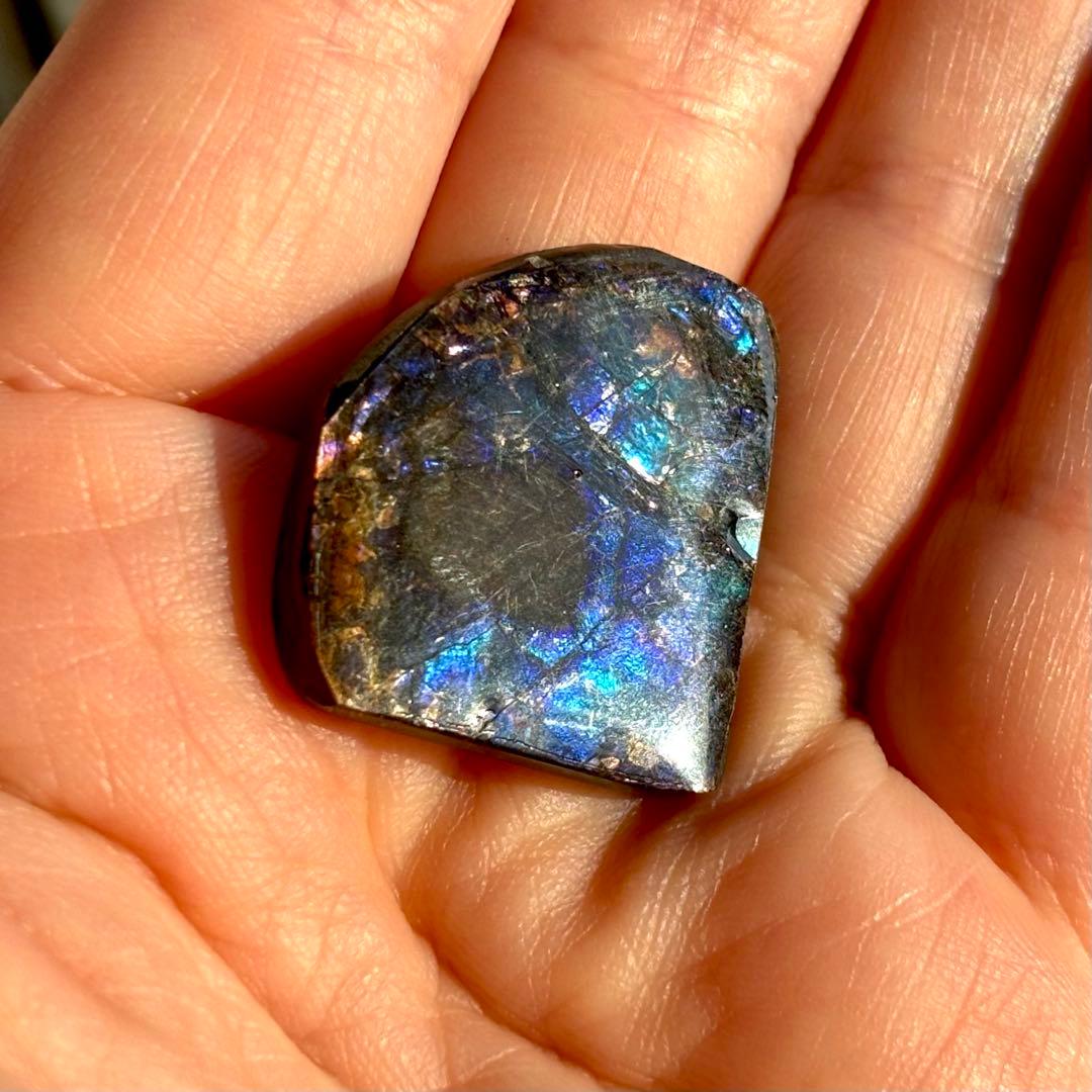 カナダ産 アンモライト 樹脂スタビライズ加工 天然宝石 化石