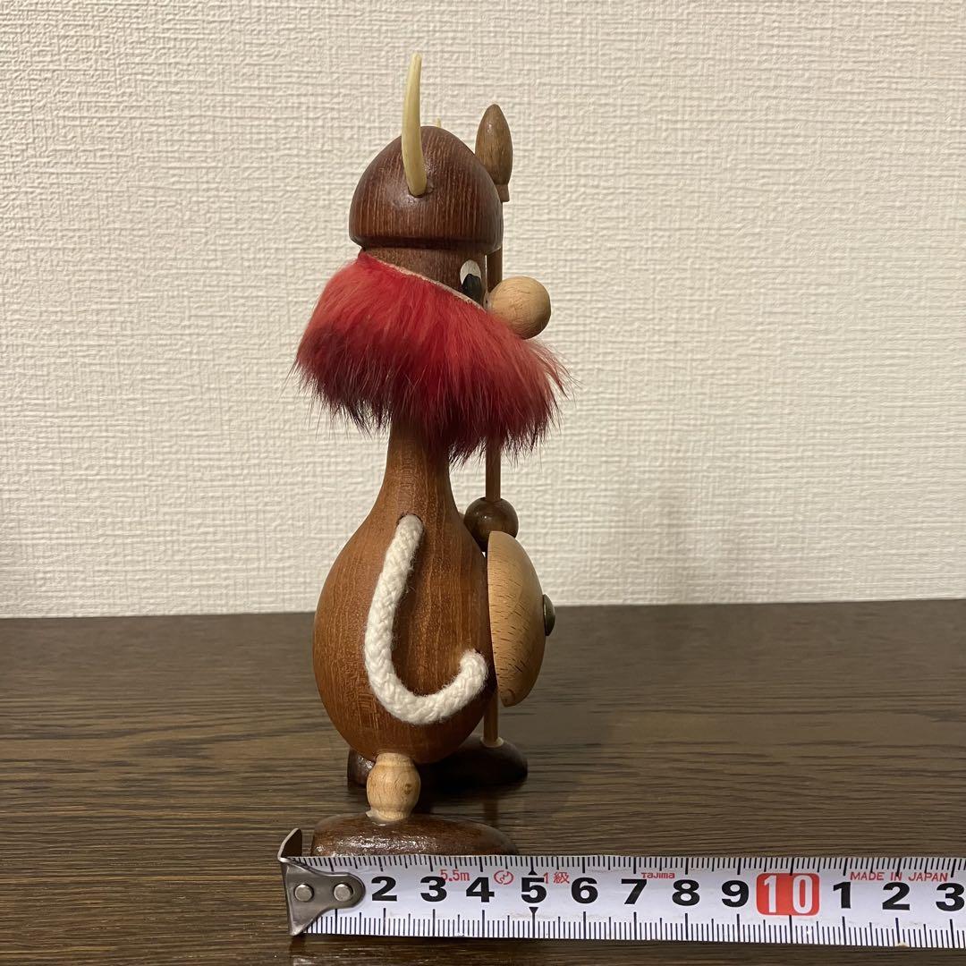 ノルウェー　ノギンス　木製　バイキング　人形置物